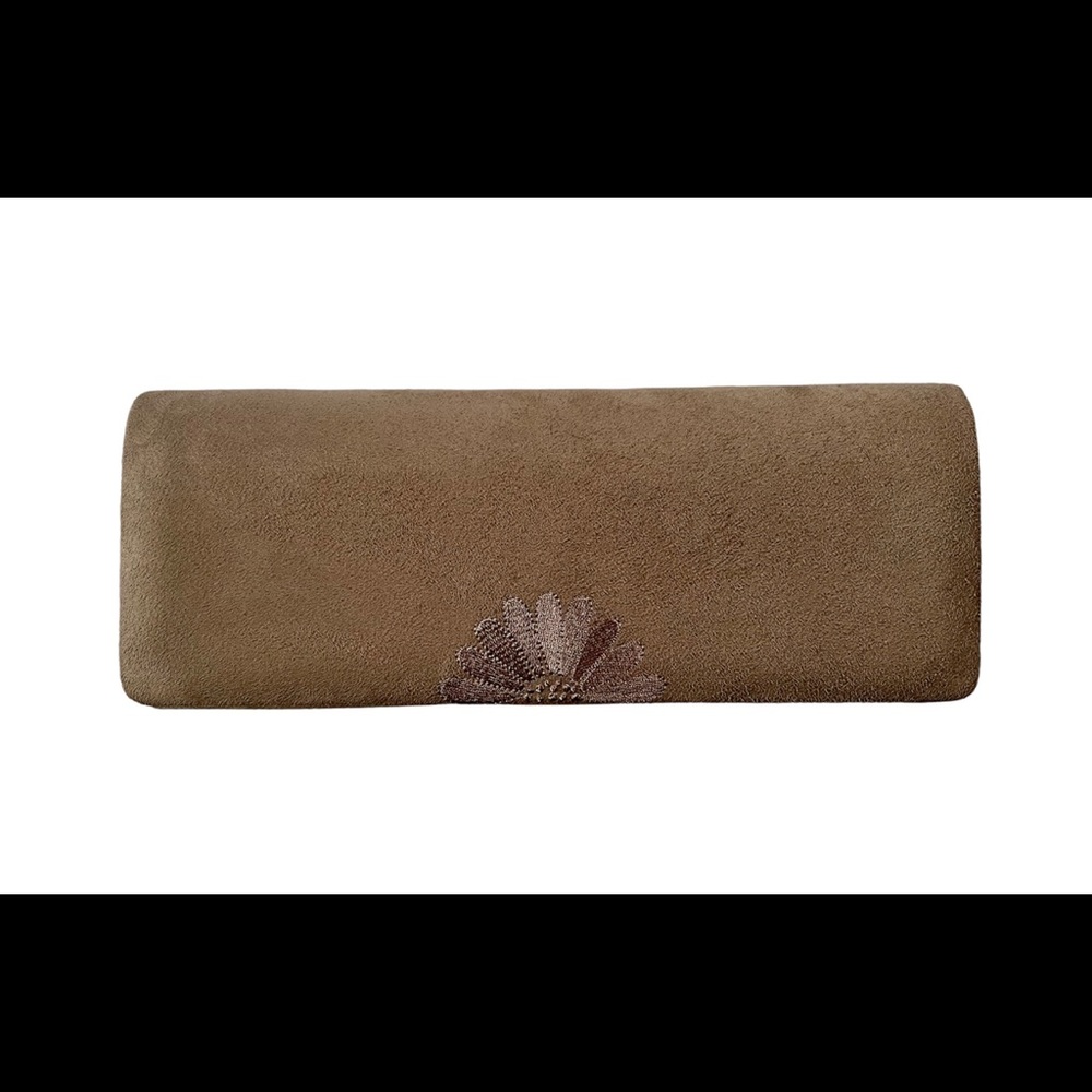 Vintage [Jacques Vert] Taupe Suede Evening Bag 🤎